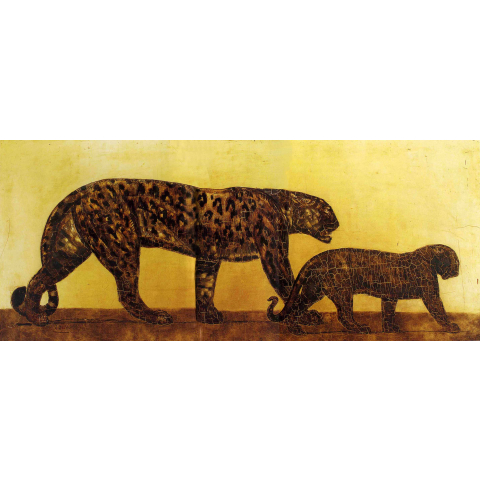 Panther and cub, 1925